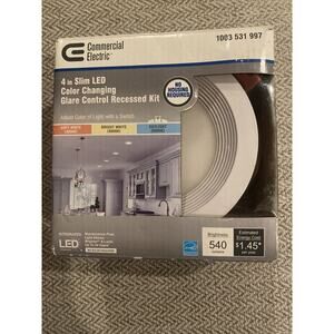 Commercial Electric 4in LED Slim Color Changing Glare Control Recessed Kit